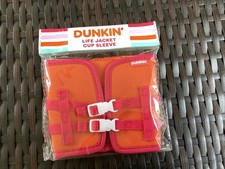 Chaleco salvavidas Dunkin Donuts Koozie taza manga refrigeradora NUEVO DIFÍCIL DE ENCONTRAR 2026 Life Jacket price
