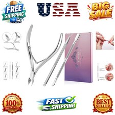 Recortadora de cutículas con empujador y cortador de cutículas, acero inoxidable profesional... Manicure/ Pedicure Suministros y Sets price