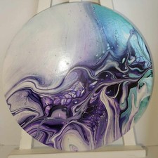 Pintura de arte de pared abstracta hecha a mano de 8 pulgadas única negativa deslizamiento espacial Wooden Wall Arte price