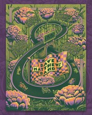 Póster de decoración de pared psicodélica con impresión artística floral vintage de pista de carreras Wooden Wall Arte price