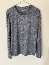 Top de mujer Under Armour manga larga negro/blanco talla mediana Fitwear (Fitness Ropa) price