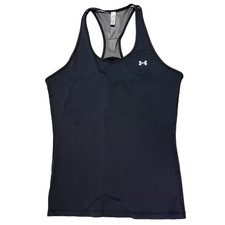 Camiseta sin mangas Under Armour HeatGear ajustada para mujer talla mediana negra Fitwear (Fitness Ropa) price