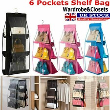 Organizador de Bolso Colgante 6 Bolsillos Estante Bolsa Soporte de Almacenamiento Armario Armarios Organizador de armario price