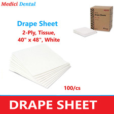 GRANDES Hojas de Cortina de Examen de Paciente 40x48 Papel Blanco 2 Capas, Pañuelo! ¡ESTUCHE DE 100! Prueba Sheets price