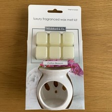 Kit de fusión de cera Wickford & Co flor de algodón lujo perfumado nuevo Wax price
