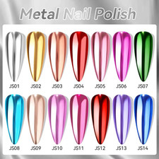 Esmalte de uñas metálico súper brillante cromado efecto espejo arte esmalte de uñas 8 colores Nail Polish price