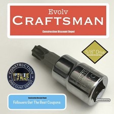 Craftsman Evolv Sockets 3/8" Drive T50 Torx Bit Socket 16873 Sockets price