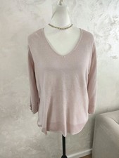 Jersey de mujer Per Una talla 14 rosa informal manga 3/4 tejido cuello en V botón Jersey y Cárdigan y Knitwear de mujer price
