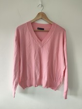 Jersey M&S Mujer Talla L 18 16 Rosa Cuello en V Informal Manga Larga Tejido Jersey y Cárdigan y Knitwear de mujer price