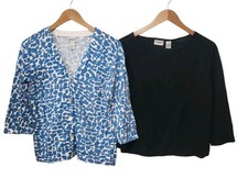 Lote 2 Chico's Mujer Prendas para el torso Talla 2 Azul Tejido Cárdigan Otoño Invierno Informal Carrera L Jersey y Cárdigan y Knitwear de mujer price