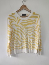 Jersey M&S para mujer talla 14 blanco amarillo informal manga larga tejido Jersey y Cárdigan y Knitwear de mujer price