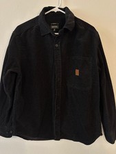 Sobrecamisa Brixton Negra Waffle Para Hombre Mediana Calce Relajado Camisa Abotonada Chaqueta Jacket de hombre price