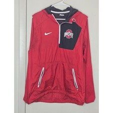 Nike Ohio State Buckeyes Hombres Pequeño Cuarto Cremallera Rompevientos Chaqueta Roja OSU NCAA Jacket de hombre price