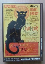 Roovi "Le Chat Noir" Carteles Vintage 1000 Piezas Rompecabezas Nuevo en Caja Aún Sellado Jigsaw price