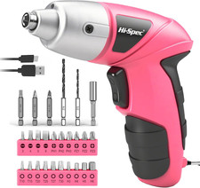Juego de Destornilladores Eléctricos Inalámbricos Recargables 3.6V con 26 Brocas - Rosa Inalámbrico Screwdriver price