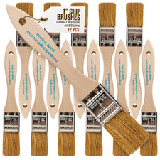 12 Pk- 1 inch Chip Paint Brushes for Paint, Stains,Varnishes,Glues,Gesso Paints price
