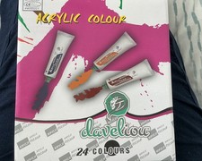 Juego de 24 tubos de pinturas acrílicas. Marca: Daveliou NUEVO Paints price