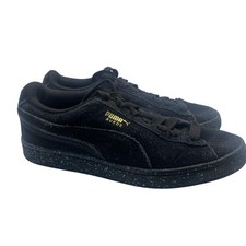 Puma Zapatos de Gamuza Niñas Talla 4 Negro Gamuza Brillo Suela Moteada Zapatillas bajas Classic Zapatos de niña price