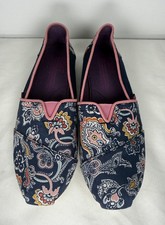 Zapatos Toms Niña Clásicos Azul Marino Paisley Multi Lona Juvenil Talla 2.5 Y Classic Zapatos de niña price