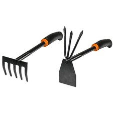 DE LUXE Juego de herramientas de mano de jardín de 2 piezas Mini rastrillo 2 en 1 Cultivador de azada de desmalezado Cultivator price