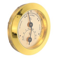 Termómetro higrómetro dorado integrado redondo de 50 mm para gabinete humidor de cigarros Thermometer y Hygrometer price