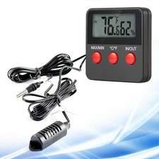 Termómetro digital portátil medidor de humedad higrómetro pantalla de temperatura negro Thermometer y Hygrometer price