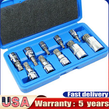 10PCS XZN Triple Square 12 Point Spline Bit Socket Set 4MM - 18MM S2 Steel Bits Socket Set price
