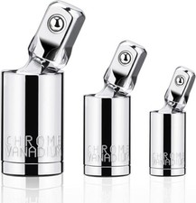 3PCS Impact Universal Joint Swivel Socket Adapter Set 1/4" 3/8” 1/2" Drive 360° Socket Set price