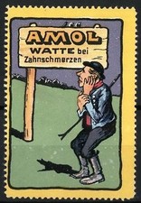 Marca publicitaria Algodón AMOL para dolor de muelas, hombre con dolor de... Algodón price