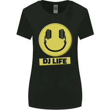 Auriculares DJ Life Acid Face Vinyl Decks Camiseta De Corte Más Amplio Auriculares de mujer price