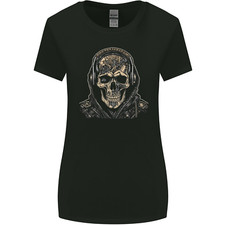 Camiseta De Mujer Con Calavera Y Auriculares De Corte Amplio Auriculares de mujer price