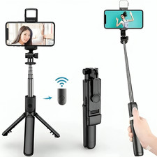 Monopie Selfie Stick Bluetooth Trípode Luz de Relleno Control Remoto para Todos los Teléfonos Selfie Stick price