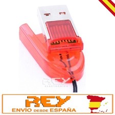 Adaptador Lector Tarjeta MICRO SD a USB Portátil, Color ROJO Desde España v44 Portátil Adaptador price