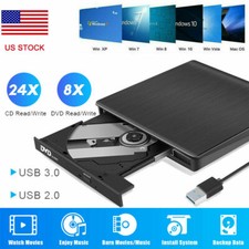 ✅Reproductor grabadora de unidad de CD DVD externa USB 3.0 portátil para computadora portátil Reproductores DVD portátiles price