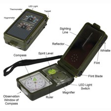 Kit de herramientas brújula 10 en 1 multifunción supervivencia al aire libre militar camping senderismo Compass price