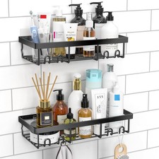 Estante organizador para ducha, autoadhesivo, color negro Wall Estante price