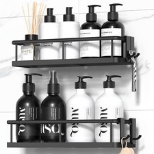 Paquete de 2 estantes de ducha para baño con ganchos para baño y cocina Wall Estante price