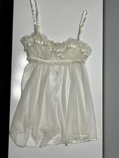 Lencería Babydoll Transparente Victoria’s Secret 2004 De Colección Y2K Volantes Slip 36B Usada Babydoll price