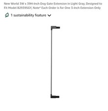 Extensión de puerta para perros MidWest-New World 3Wx39H pulgadas en gris claro, se adapta a B2939SGY Seguridad Gate Extension price