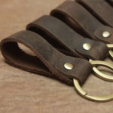 Handmade Genuine Leather Strap Key Chain Car Key Chain Fob Universal 1x Keychain price