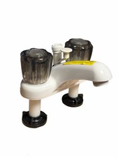 RV Bathroom Lavatory Faucet White Smoked Handles W/ Hose Diverter Hookup Camper Faucet price