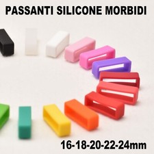 PASSANTE SILICONE CINTURINO OROLOGIO 16-18-20-22-24mm BIANCO VERDE GIALLO NERO Silicone price