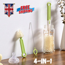 Juego de cepillos de silicona para biberón 4 en 1 limpiador con herramientas de pajita y chupete Reino Unido Pacifier- Biberón Detergent price