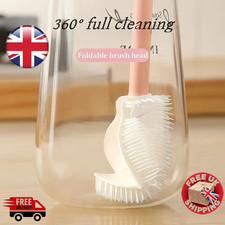 Cepillo para biberón de silicona flexible 360° mango largo taza frasco bebé limpiador de vidrio Pacifier- Biberón Detergent price