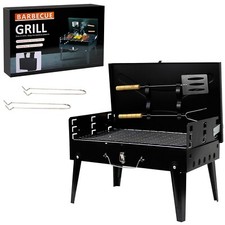 Parrilla de barbacoa de carbón portátil barbacoa y utensilios exterior jardín picnic camping Jardín Grill y Barbecue price