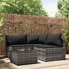 Set de Muebles de Jardín y Cojines Sofás Asientos Patio Ratán Sintético vidaXL Jardín Muebles Set price