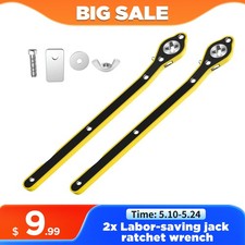 2x Labor-saving Jack Ratchet Wrench Scissor Jack Garage Tire Wheel Lug Wrench Wheel Lug Wrench price