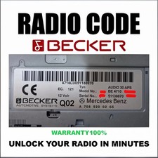 Mercedes BECKER HARMAN Radio Code Car Becker Key Code Unlock Key price