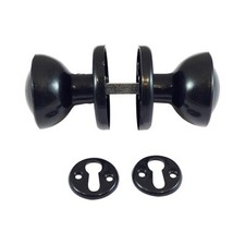 Juego de perillas de mortaja de llanta de plástico Timco 50 mm negro | Cerradura de puerta de cobertizo y puerta con llaves Doorknob Cerradura price