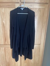 Suéter Cárdigan Largo Acanalado Negro Sutil Lujo Para Mujer S/M Usado en Excelente Condición Cárdigan de mujer price